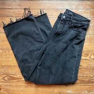 Black wide leg jeans
